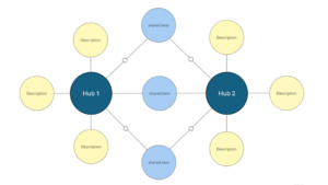 hub and spoke circles denoting a system of governance