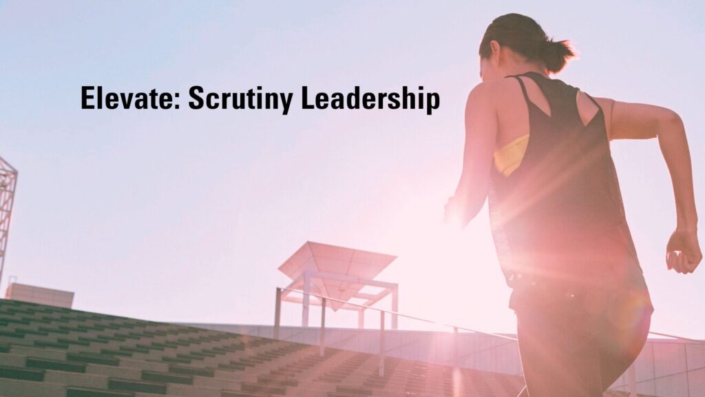 woman running up steps with a low sun shining